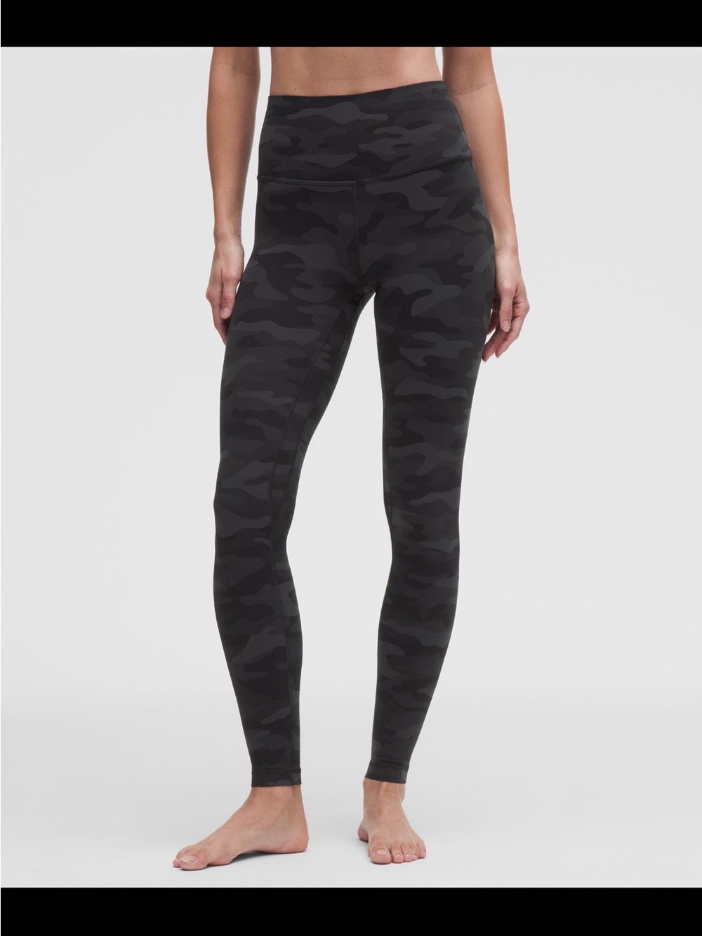 High-Rise Black Camo Leggings - Women's Activewear